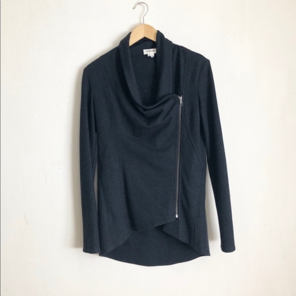 Helmut Lang Gray Wool High-Low Jacket